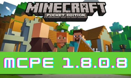 Minecraft PE 1.8.0.8 poster